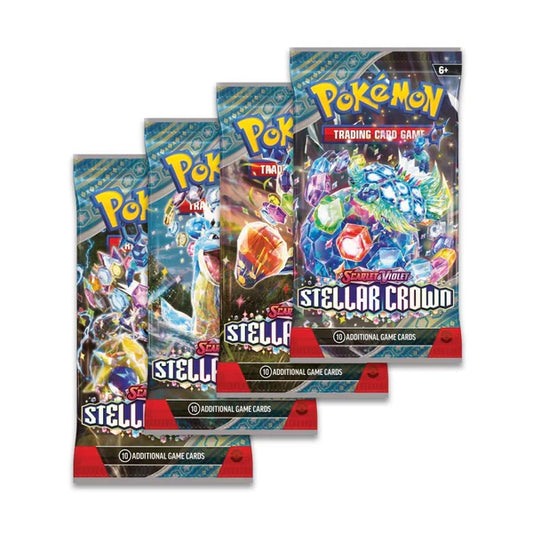 Pokemon TCG - Stellar Crown Booster Art-Pack (4x Booster Packs)